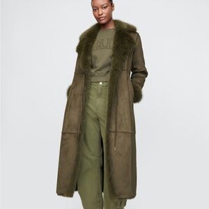 Gap × Cult Gaia Vegan Suede Wrap Coat